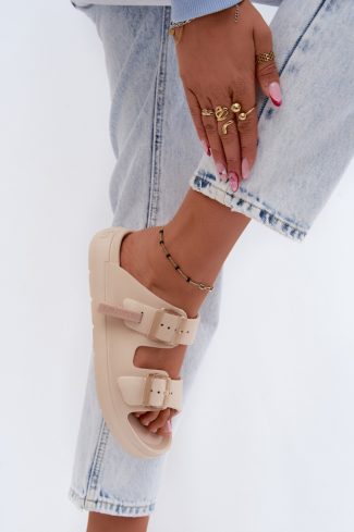 beige Platform sandals model 228377 Step in style