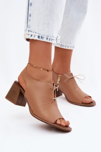 1126709 beige Heel sandals model 228387 Step in style