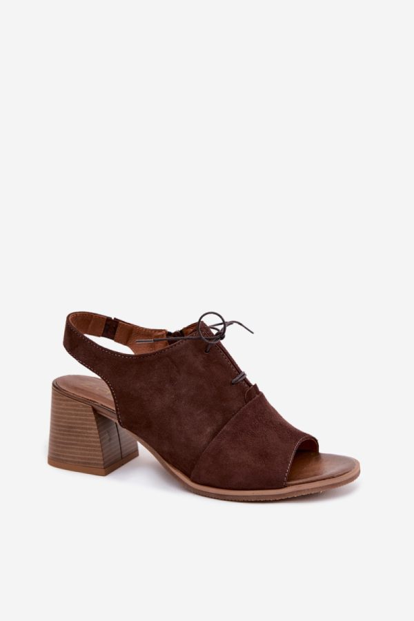 brown Heel sandals model 228388 Step in style