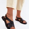 Black Sandals in Sandals & Flip-Flops For Women with Fabric, Footbed and Heel Height