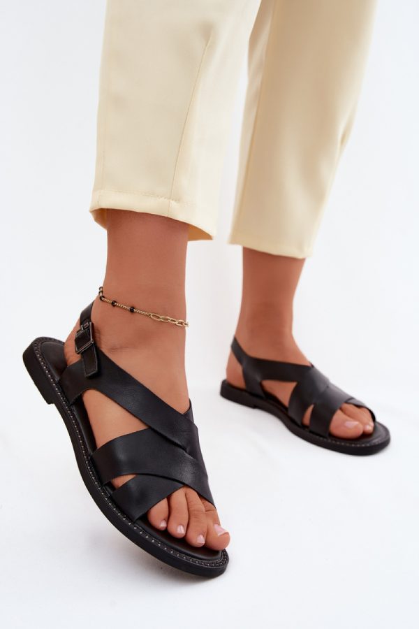 Black Sandals in Sandals & Flip-Flops For Women with Fabric, Footbed and Heel Height