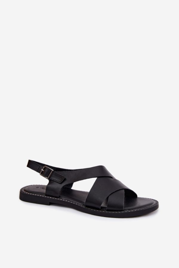 Black Sandals in Sandals & Flip-Flops For Women with Fabric, Footbed and Heel Height