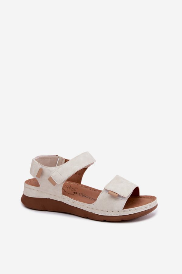 White Buskin in Sandals & Flip-Flops For Women with Fabric, Footbed and Heel Height