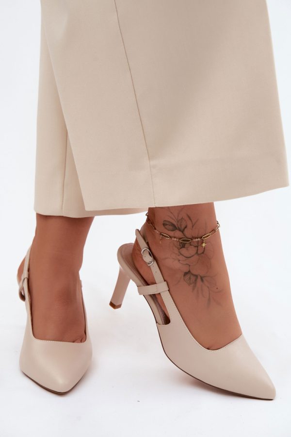 beige Heel sandals model 228399 Step in style