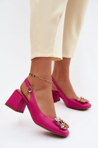 pink Block heel pumps model 228406 Step in style