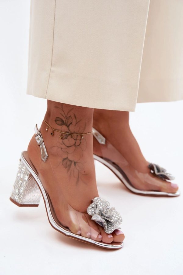 grey Heel sandals model 228403 Step in style