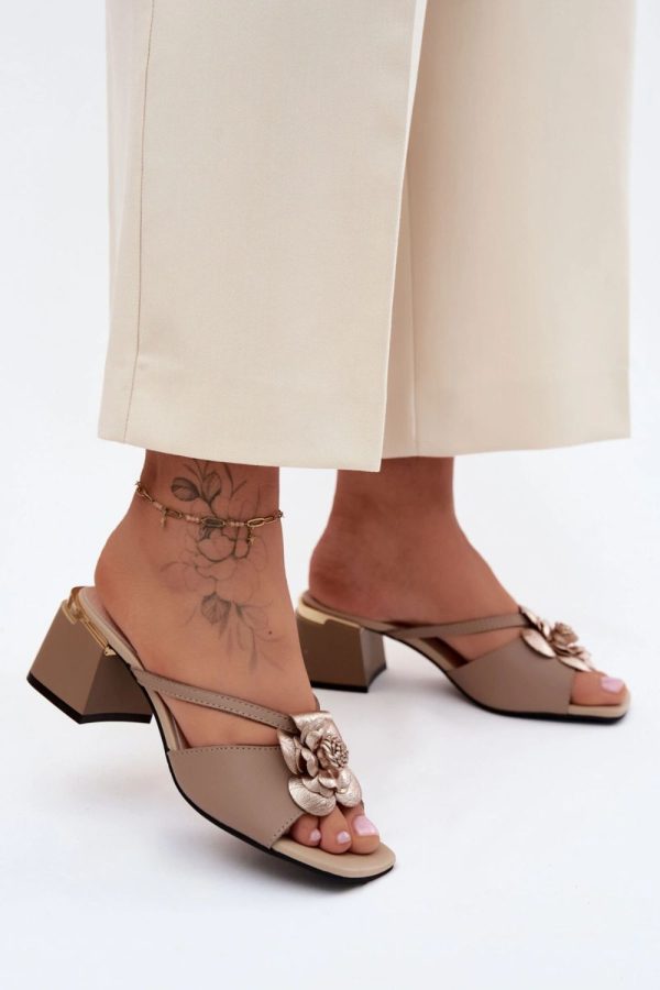 beige Heeled sandals model 228378 Step in style