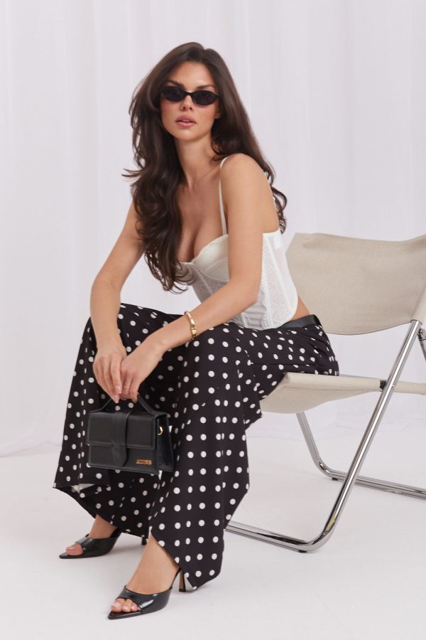 Black Women Trousers in Pants, Trousers, Shorts with Spandex and Polyester