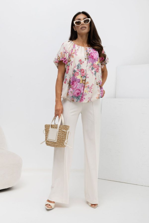 Pink Blouse in Women`s Blouses, Tunics with Viscose