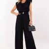 Black Suit in Playsuits For Women with Spandex, Polyester and Viscose