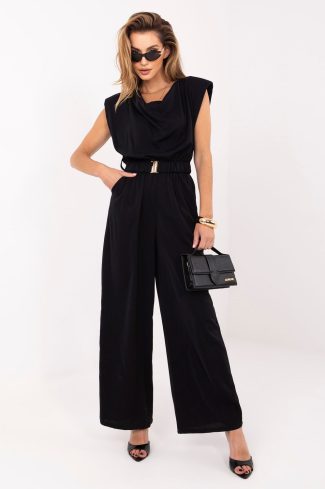 Black Suit in Playsuits For Women with Spandex, Polyester and Viscose