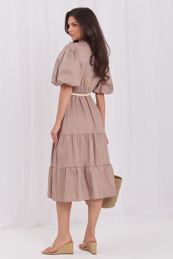 Brown Daydress in Day Dresses with Cotton