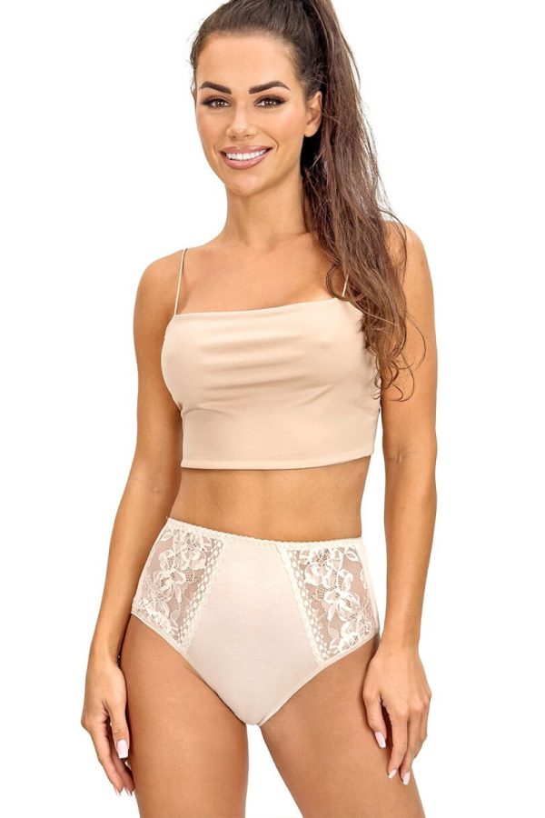 Beige Panties in Briefs with Spandex and Viscose