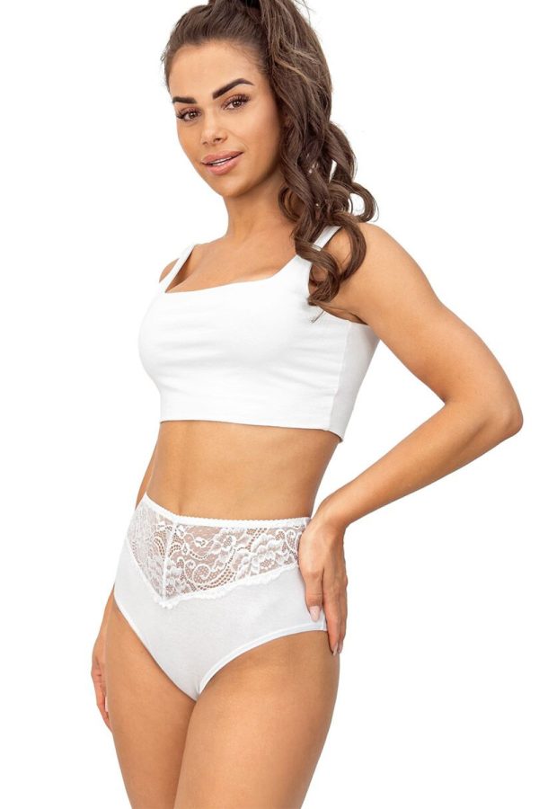 White Panties in Briefs with Cotton and Spandex