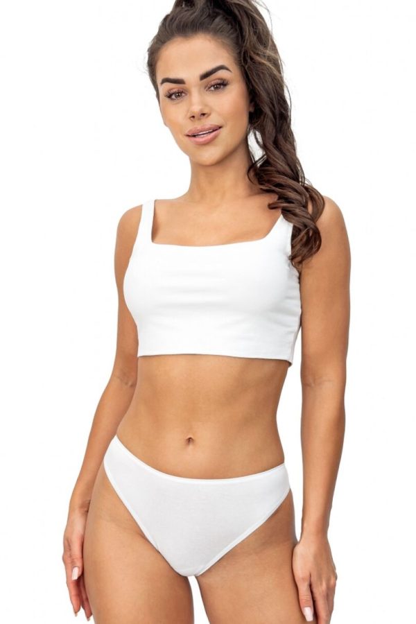 White Panties in Briefs with Cotton and Spandex