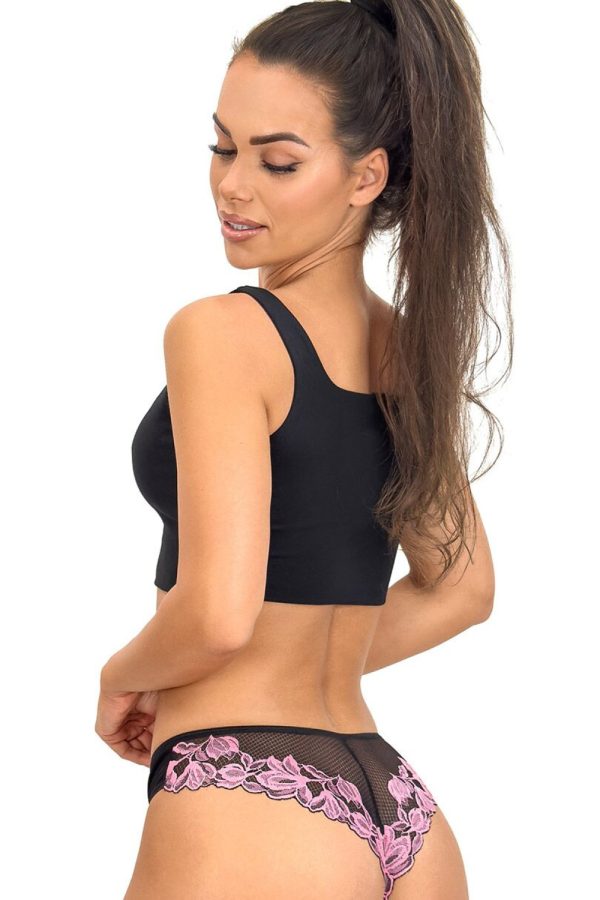 Black Brazilian Style Panties in Briefs with Spandex and Viscose