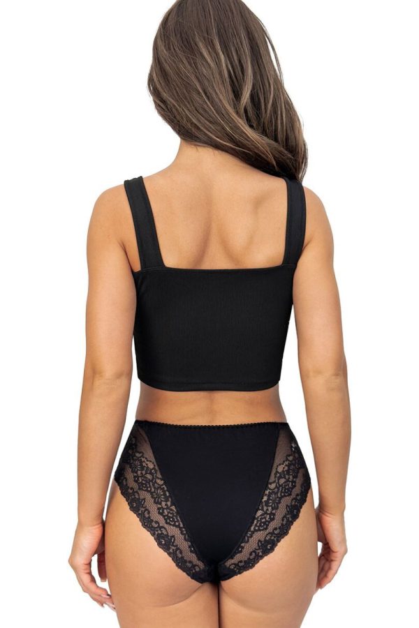 Black Panties in Briefs with Spandex and Viscose