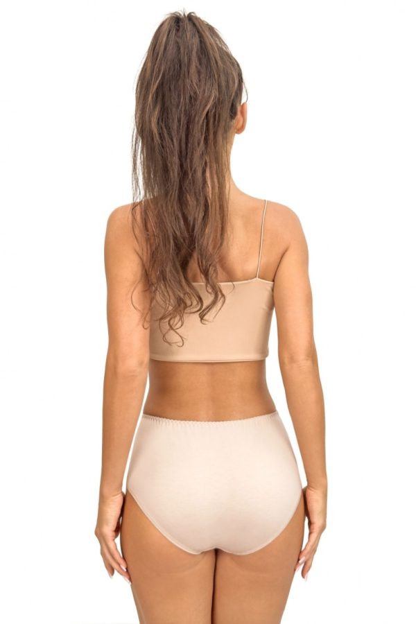 Beige Panties in Briefs with Spandex and Viscose