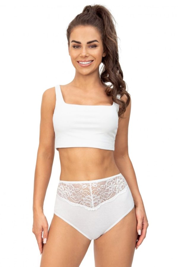 White Panties in Briefs with Cotton and Spandex