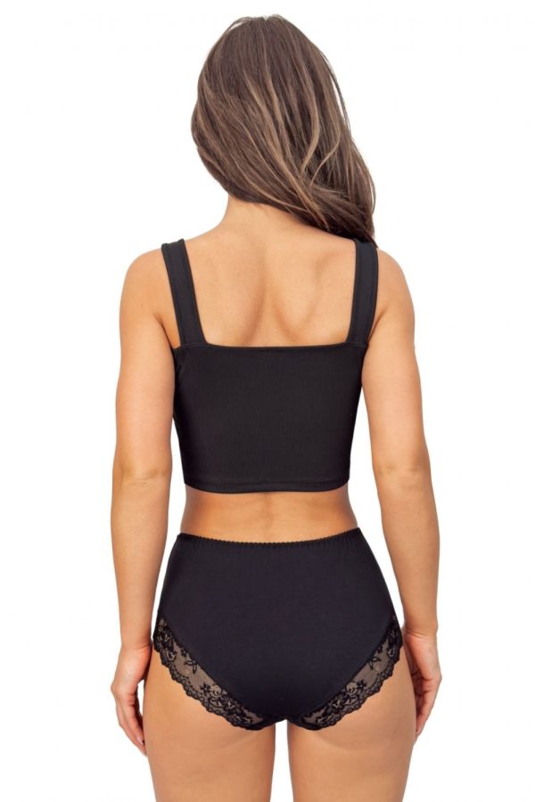Black Panties in Briefs with Cotton and Spandex