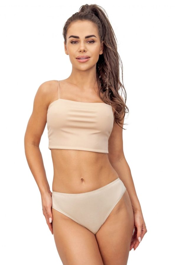 Beige Panties in Briefs with Spandex and Viscose