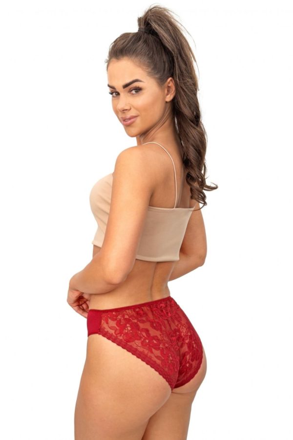 Red Panties in Briefs with Spandex and Viscose