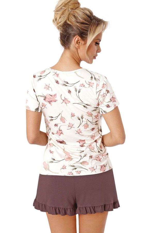 Beige Pyjama in Women`s Pyjamas, Sleepwear Sets with Spandex and Viscose