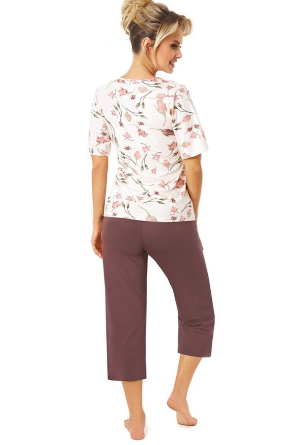 Beige Pyjama in Women`s Pyjamas, Sleepwear Sets with Spandex and Viscose