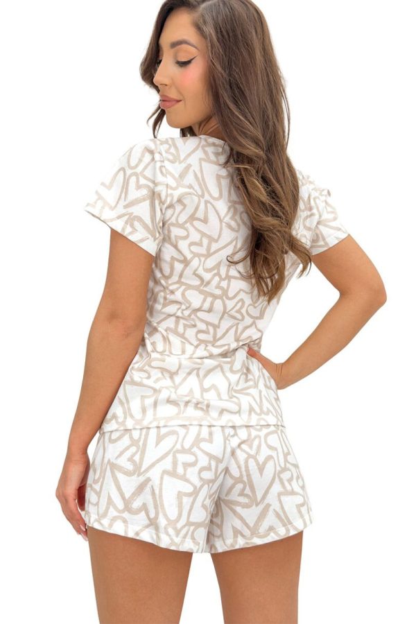 Beige Pyjama in Women`s Pyjamas, Sleepwear Sets with Cotton