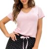 Black Pyjama in Women`s Pyjamas, Sleepwear Sets with Spandex and Viscose
