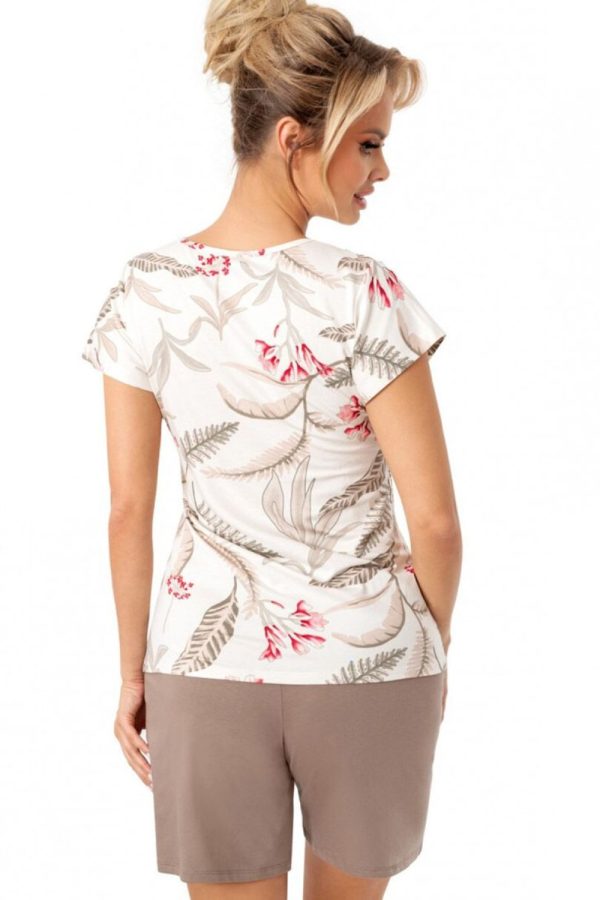 Beige Pyjama in Women`s Pyjamas, Sleepwear Sets with Spandex and Viscose