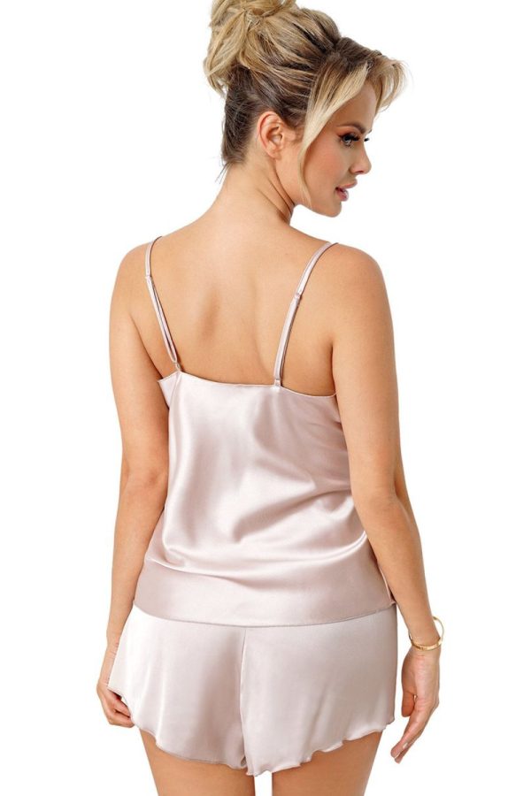 Beige Pyjama in Women`s Pyjamas, Sleepwear Sets with Spandex and Polyester