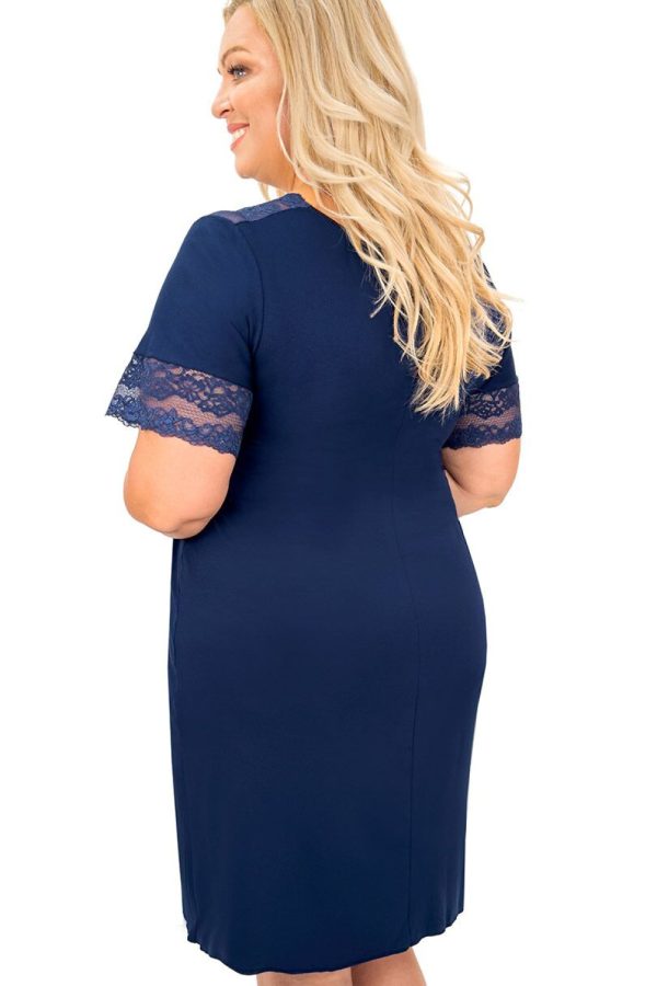 navy blue Plus Size Nightgown model 228602 Donna