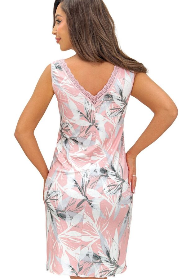 Pink Nightshirt in Nightgowns, Nighties, Sleep Shirts with Spandex and Viscose