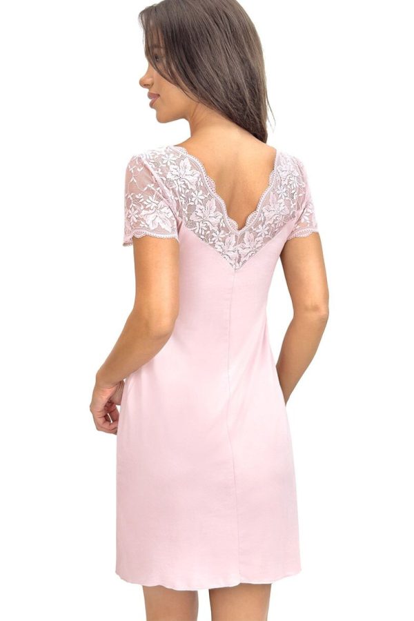 Pink Nightshirt in Nightgowns, Nighties, Sleep Shirts with Spandex and Viscose