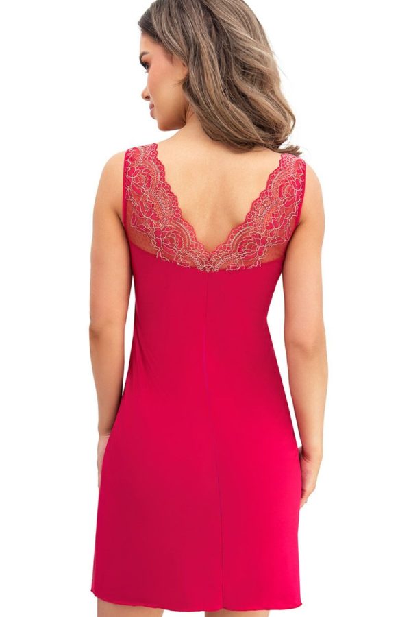 Red Nightshirt in Nightgowns, Nighties, Sleep Shirts with Spandex, Polyamide and Viscose