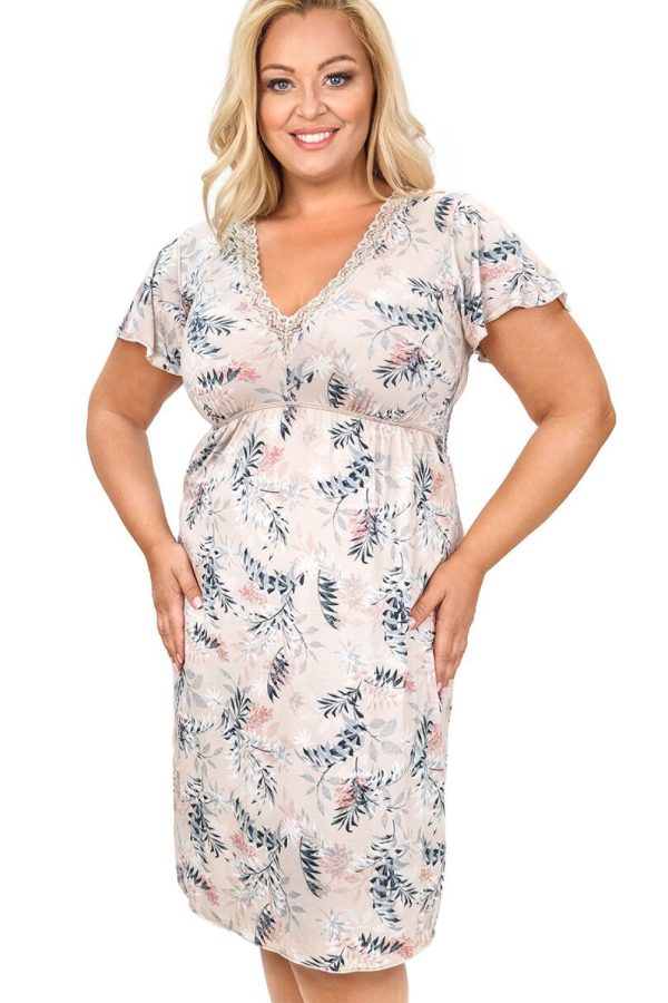 beige Plus Size Nightgown model 228641 Donna