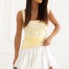 Yellow Top in Undershirts / Tops with Cotton and Spandex