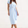 1127572 Blue Daydress in Day Dresses with Cotton and Spandex
