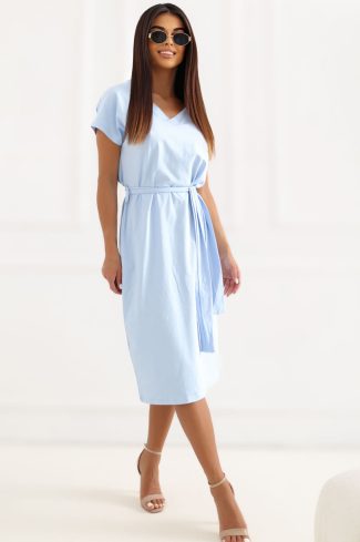 Blue Daydress in Day Dresses with Cotton and Spandex