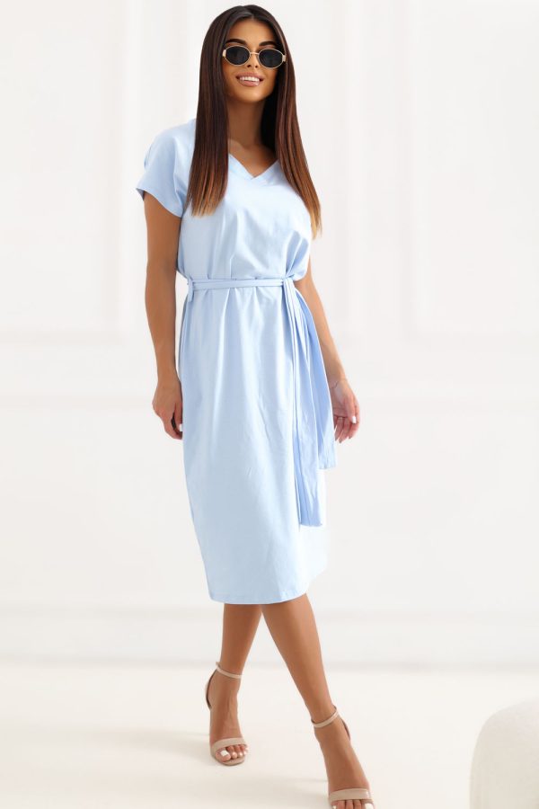 Blue Daydress in Day Dresses with Cotton and Spandex
