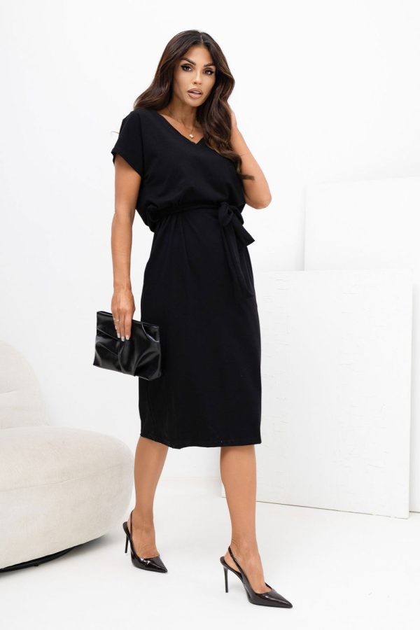Black Daydress in Day Dresses with Cotton and Spandex