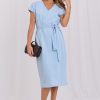 Blue Daydress in Day Dresses with Cotton and Spandex