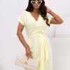 Yellow Daydress in Day Dresses with Cotton and Spandex