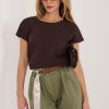 Brown Blouse in Women`s Blouses, Tunics with Cotton and Spandex