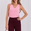 1127669 Pink Top in Undershirts / Tops with Cotton and Spandex