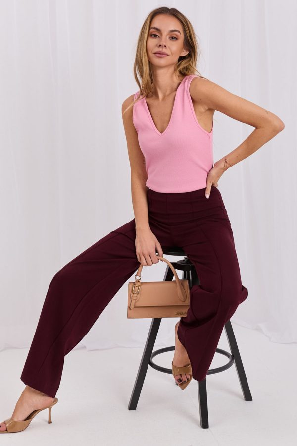 Pink Top in Undershirts / Tops with Cotton and Spandex
