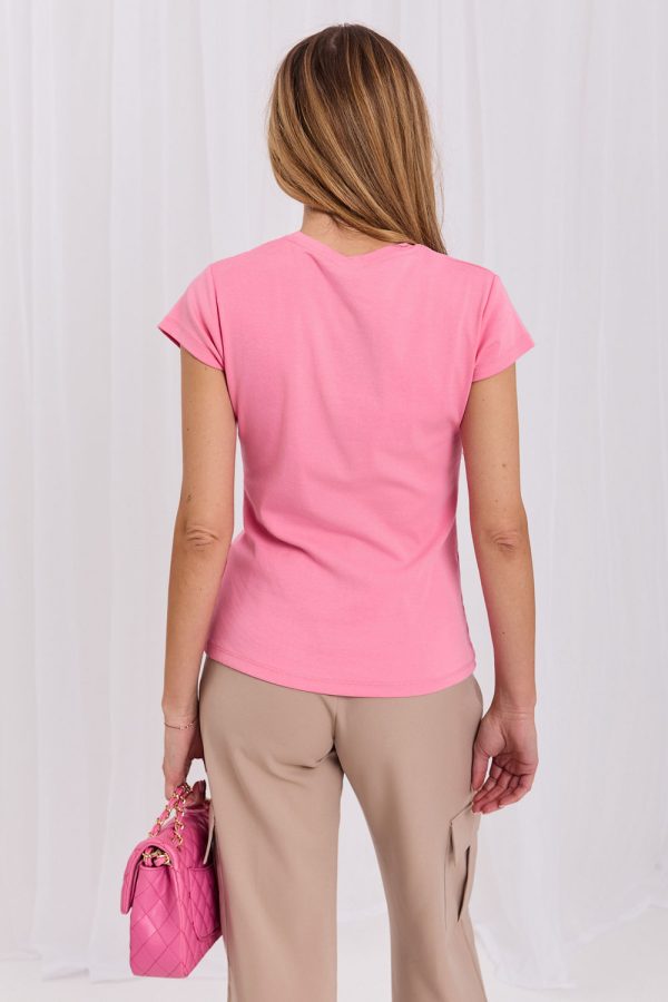 Pink T-shirt in Women`s Tops, T-shirts, Singlets with Cotton and Spandex