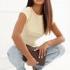 Yellow T-shirt in Women`s Tops, T-shirts, Singlets with Cotton and Spandex