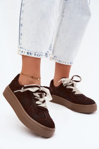 brown Platform sneakers model 228743 Step in style